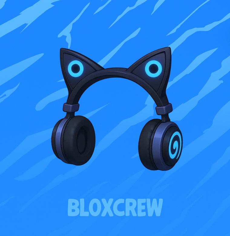 Blue Cat Ear Headphones