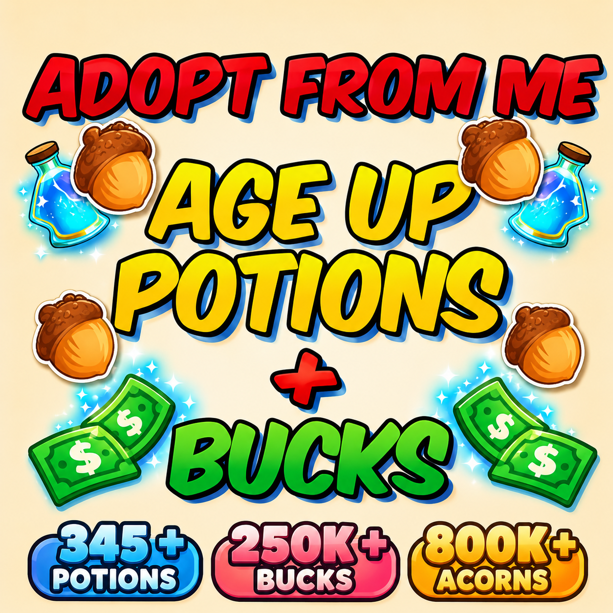 Adopt Me Age Up Potions Account